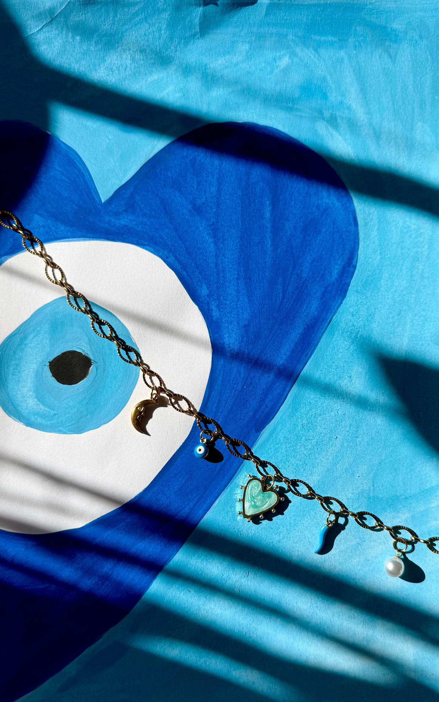Collier Coeur Océan - Collier charms en acier inoxydable