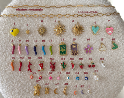 Collier chaîne & charm's - Personnalisable