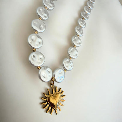 Collier amour nacré