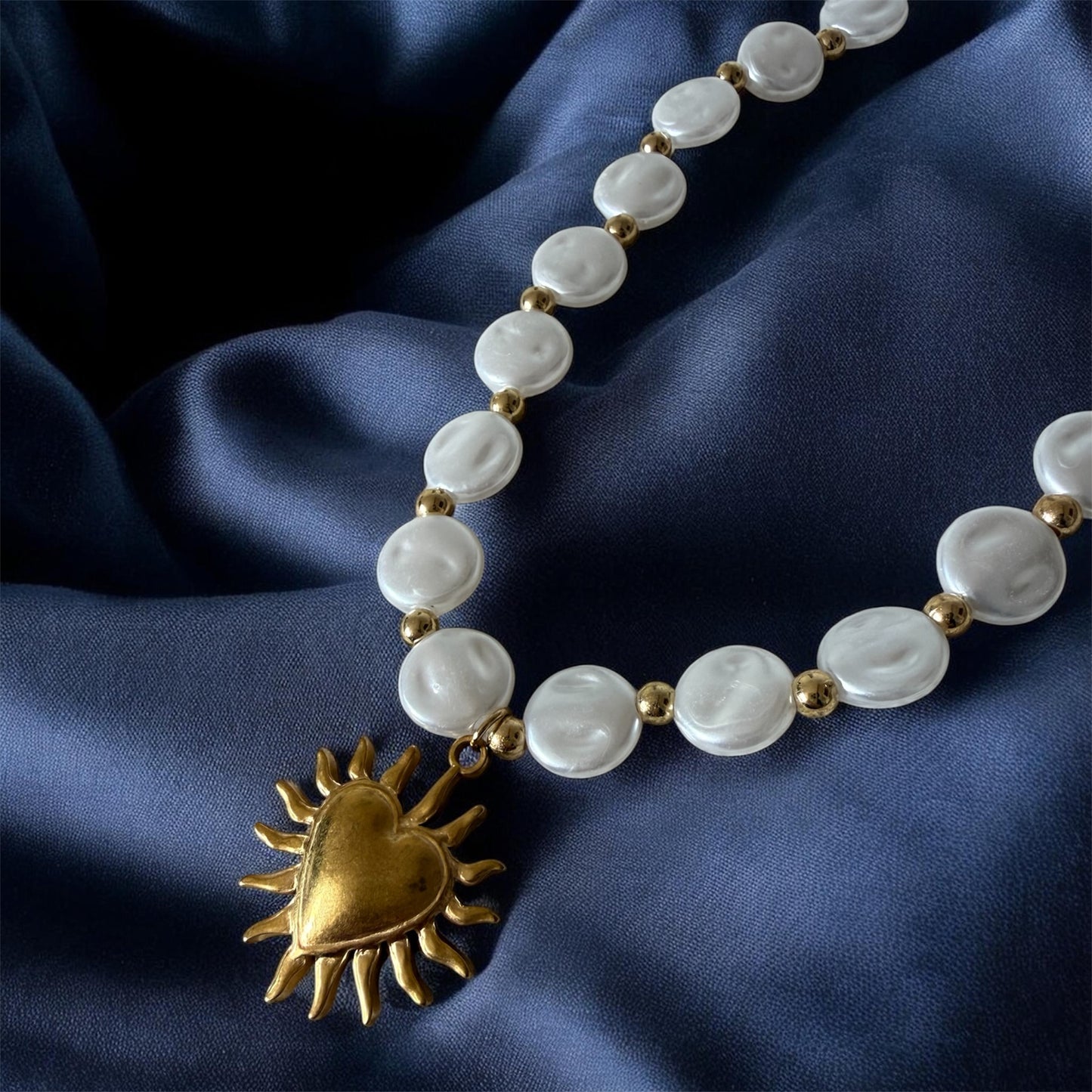 Collier amour nacré