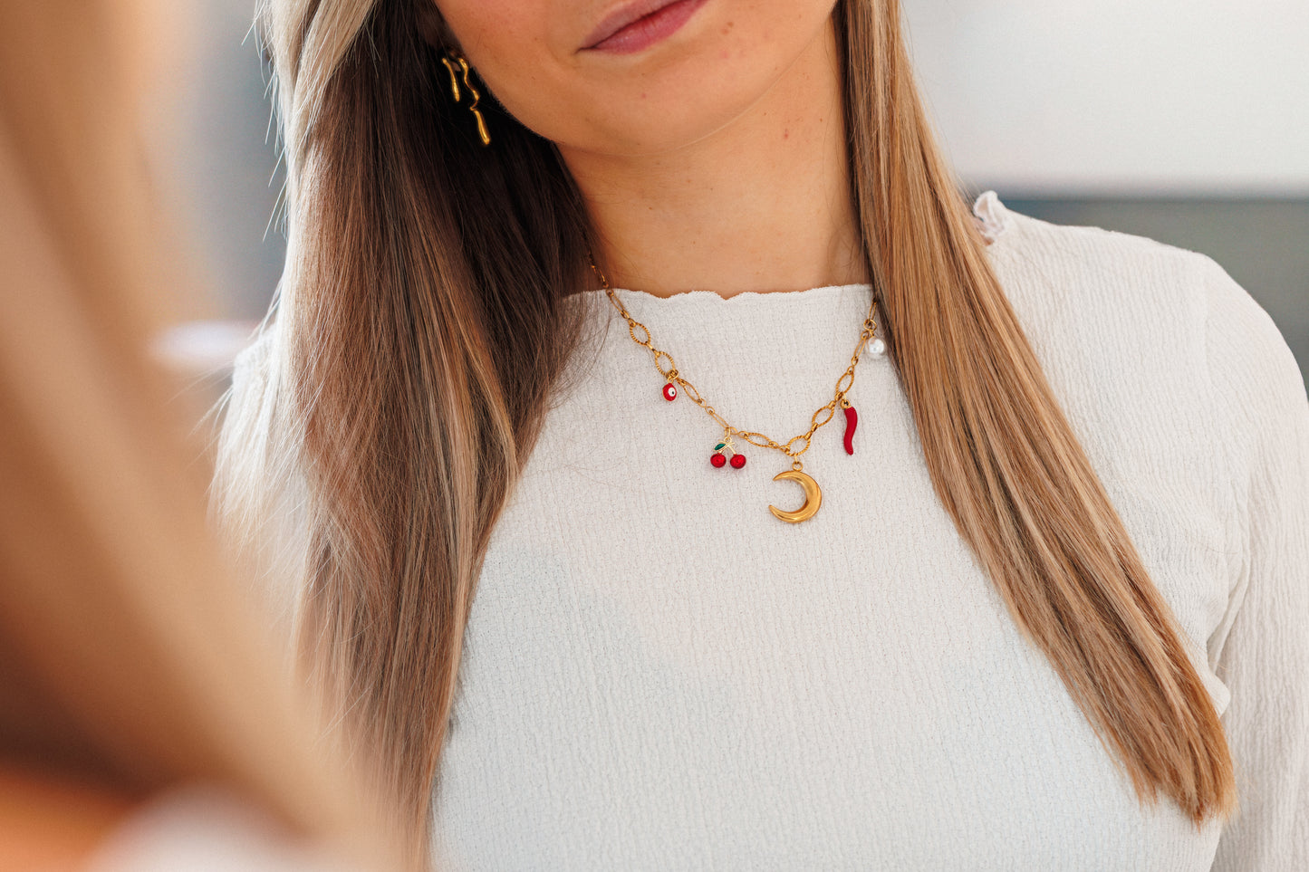 Collier La nuit étoilée - rouge