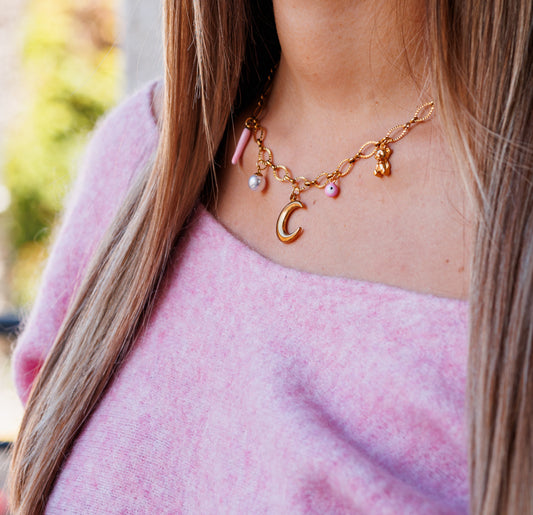 Collier La nuit étoilée - rose