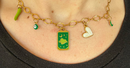 Collier cœur givré