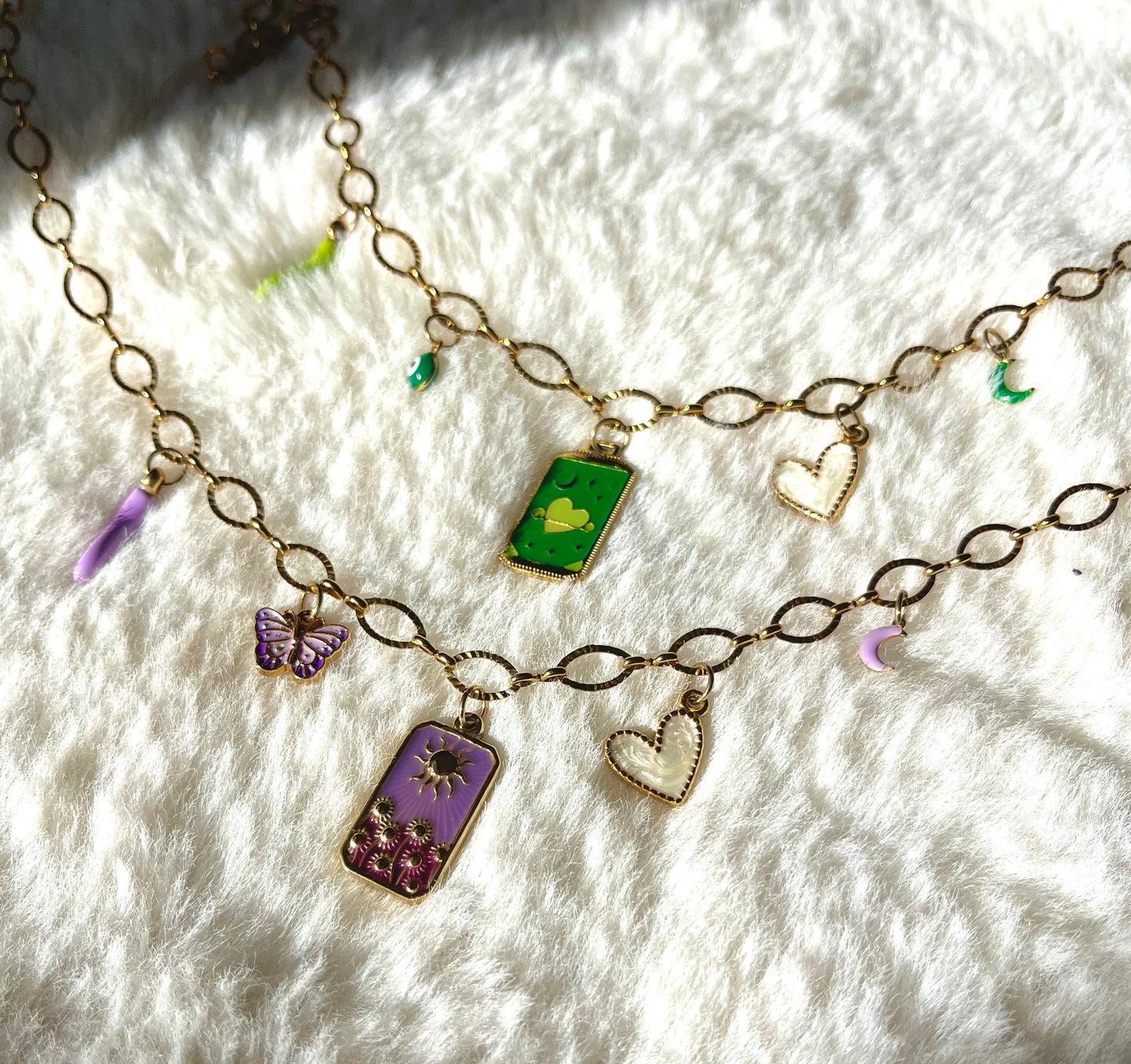 Collier cœur givré