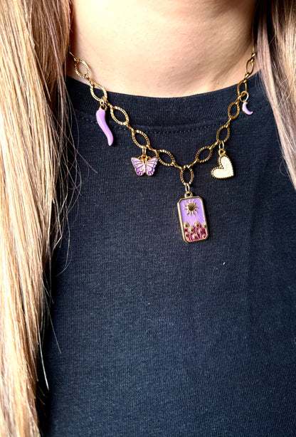 Collier cœur givré