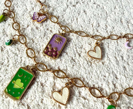 Collier cœur givré